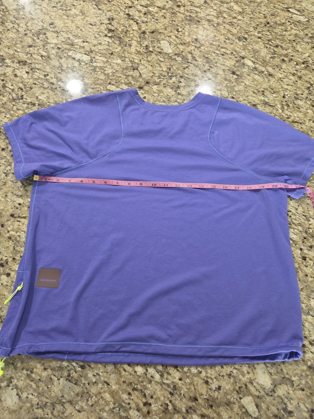 lululemon Lavender Athletic Top with Logo Patch Hiking Shirt